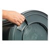 Impact Products 44 qt Round Trash Can, Gray, Open Top, Plastic 7744-3